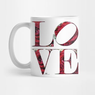 LOVE- Unique Love sign filled with tiny roses Mug